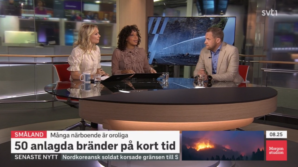 brandutredning brandutredare spridningsutlåtande sakkunnigutlåtande föreläsning elbrand mordbrännare brandexpert media  brand bränder morgonstudion svt anlagda bränder småland