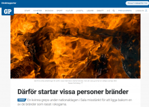 brandutredning brandutredare spridningsutlåtande sakkunnigutlåtande föreläsning elbrand mordbrännare brandexpert media brand bränder profil pyroman mordbrännare anlagd gp