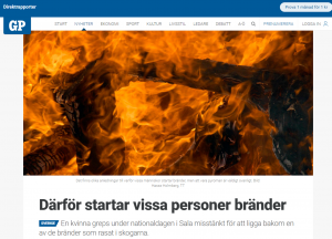 brandutredning brandutredare spridningsutlåtande sakkunnigutlåtande föreläsning elbrand mordbrännare brandexpert media  brand bränder profil  pyroman mordbrännare anlagd gp