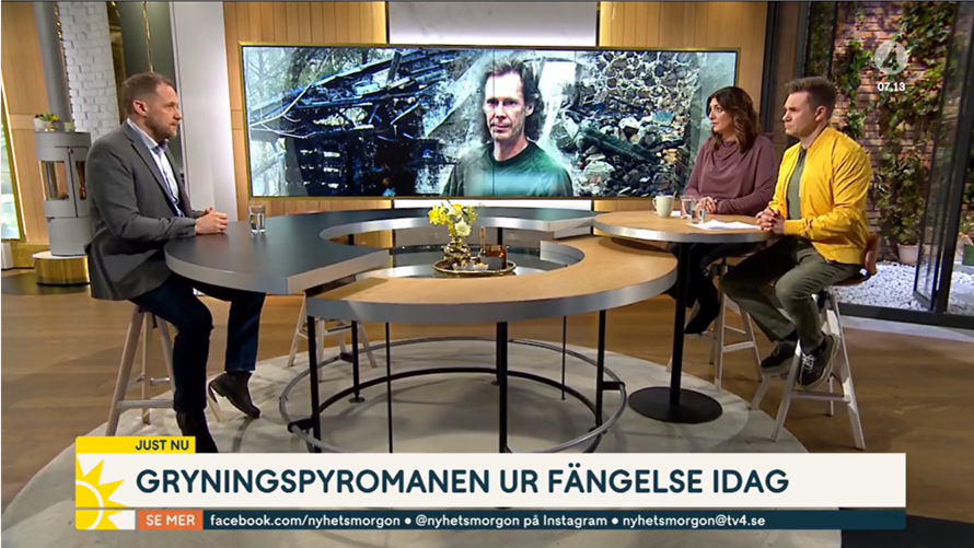 brandutredning brandutredare spridningsutlåtande sakkunnigutlåtande föreläsning elbrand mordbrännare brandexpert media  brand bränder tv4 nyhetsmorgon gryningspyromanen